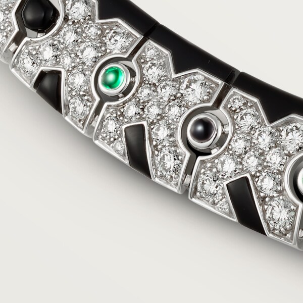 [Sur]naturel necklace White gold, emerald, onyx, diamonds